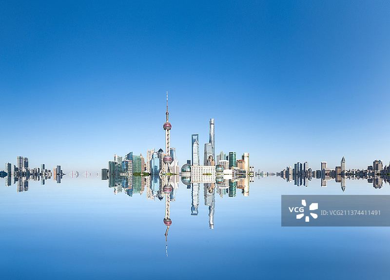 上海城市天际线图片素材