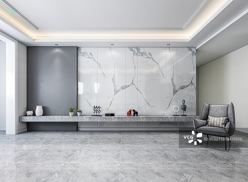 现代风格住宅内部客厅电视柜背景墙图片素材