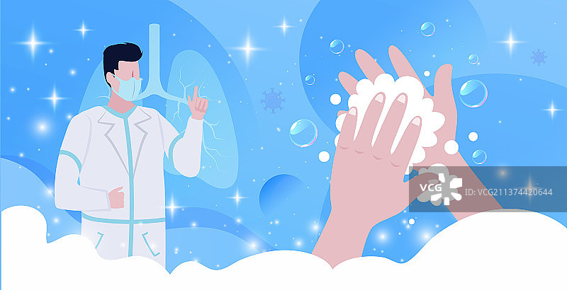 世界卫生日勤洗水预防新冠病毒图片素材