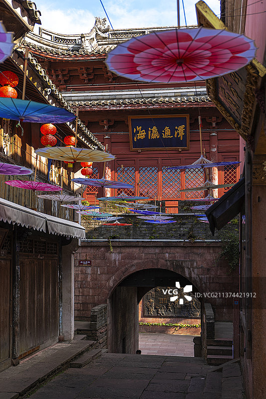 浙江宁波石浦渔港古城内景图片素材