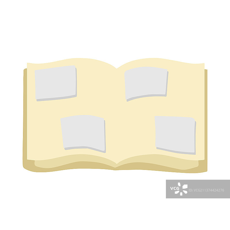 粘贴在书本中的相册图片图片素材