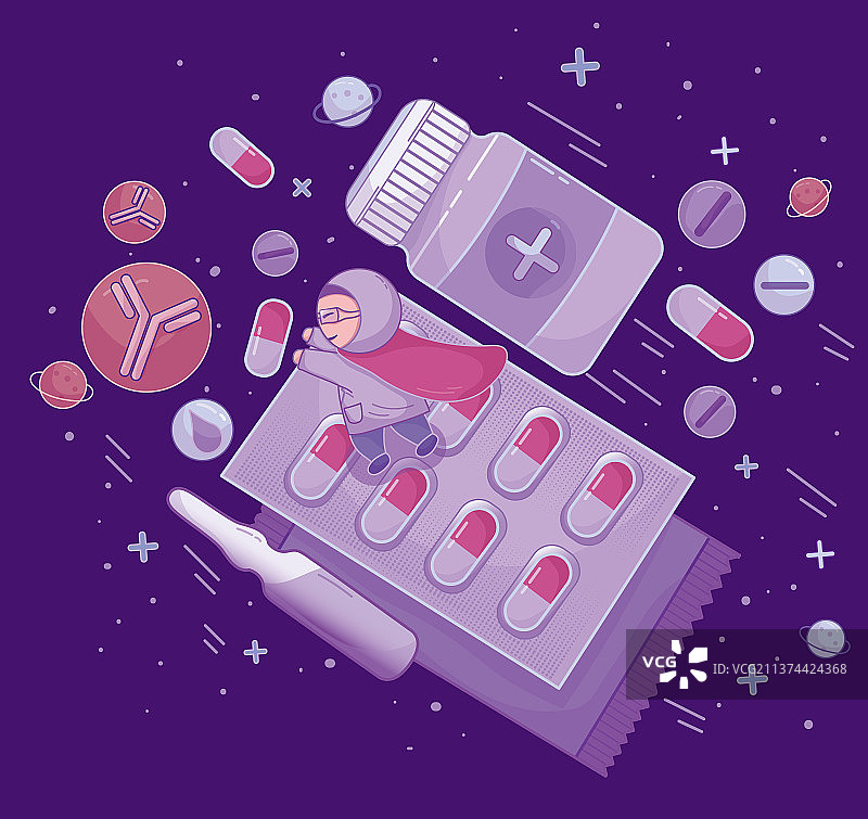 医药医疗科技矢量插画图片素材