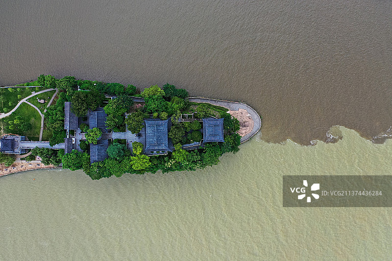 泾渭分明+湖南省衡阳市石鼓区石鼓书院图片素材