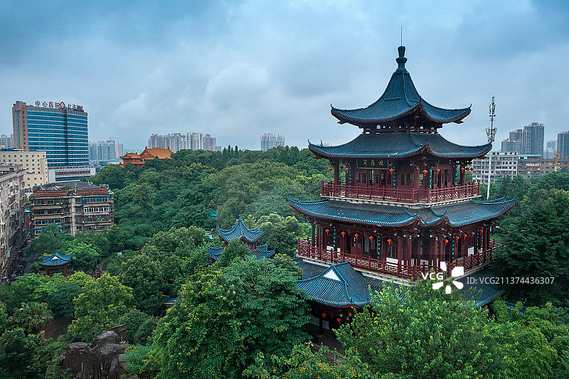 回雁亭+湖南省衡阳市雁峰区回雁峰景区图片素材