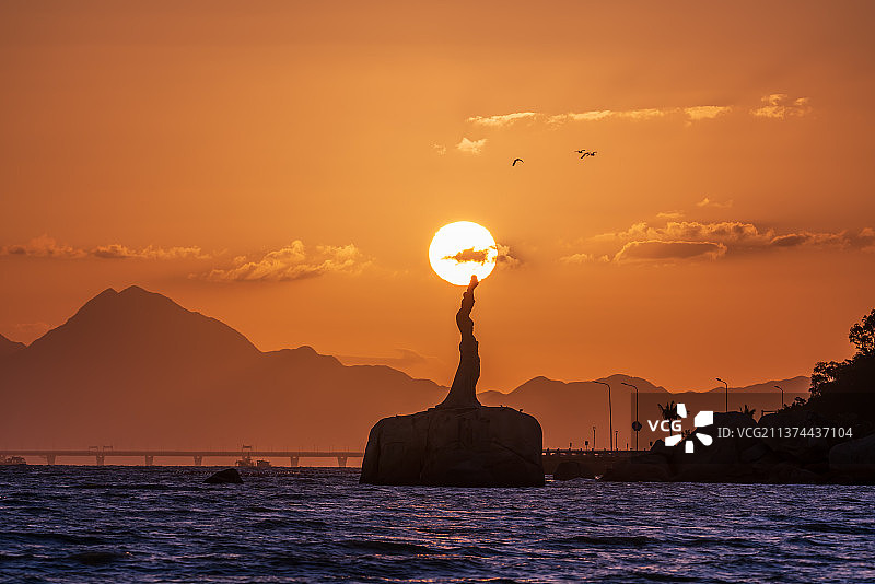 珠海渔女图片素材