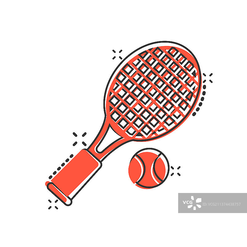 漫画风格游戏球拍网球拍图标图片素材