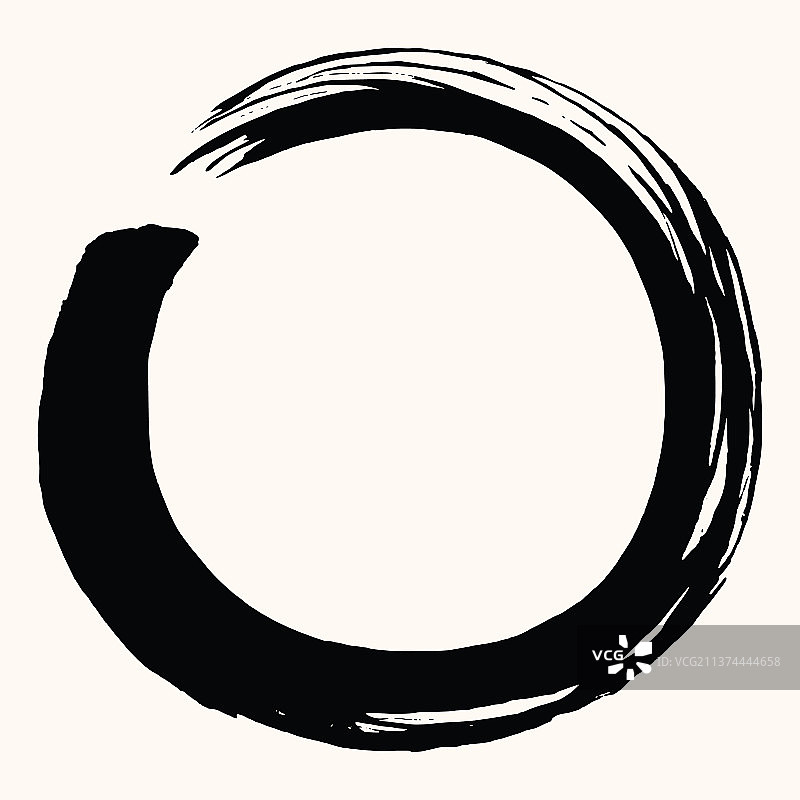 禅宗圆圈笔刷标志图片素材