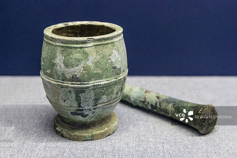 铜药臼（汉，1958年湖南长沙五里牌汉墓出土，中国国家博物馆藏）图片素材