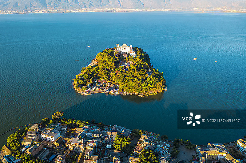 大理 洱海晨曦图片素材