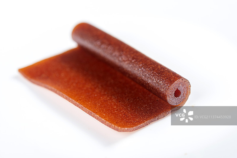 消食开胃的果丹皮山楂卷特写图片素材