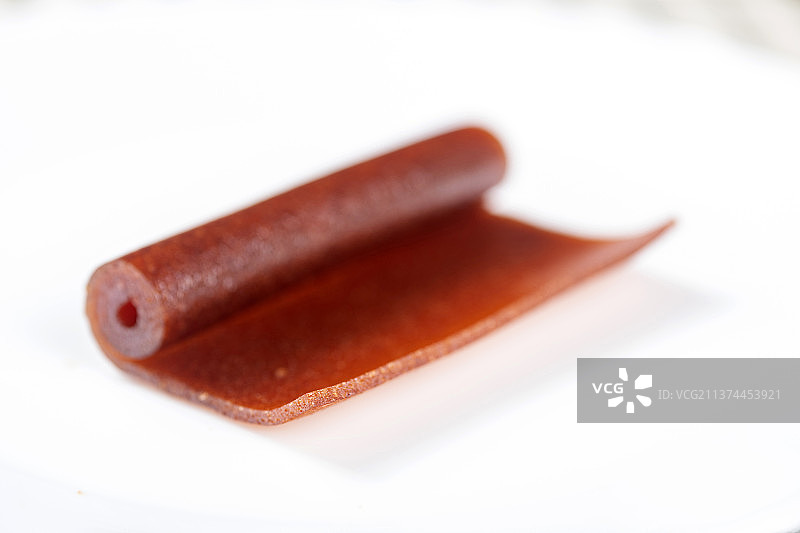 消食开胃的果丹皮山楂卷特写图片素材