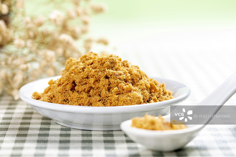 佐餐小吃一盘肉松特写图片素材