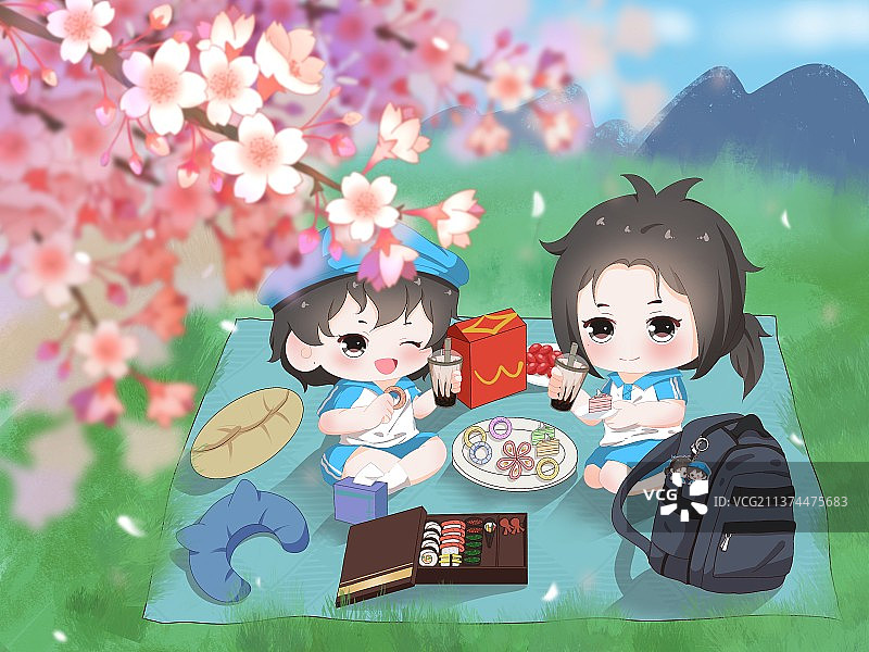 春天踏青图片素材