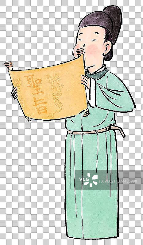选读圣旨的唐朝官员图片素材