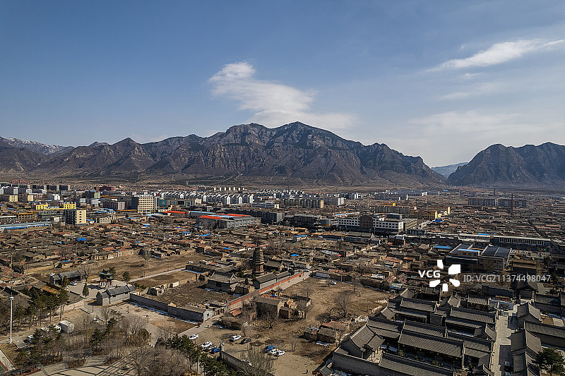 俯视圆觉寺图片素材