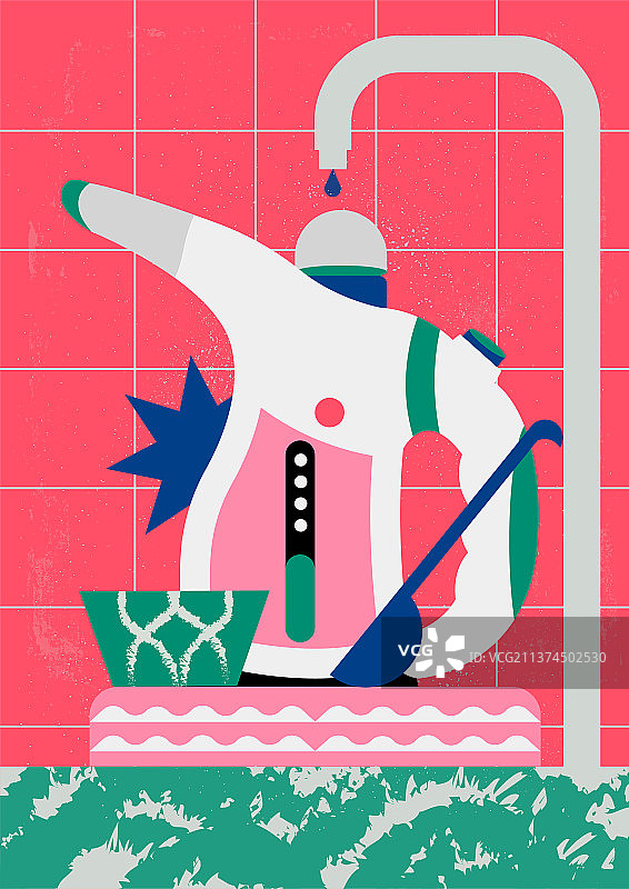 AI矢量插画挂烫机图片素材