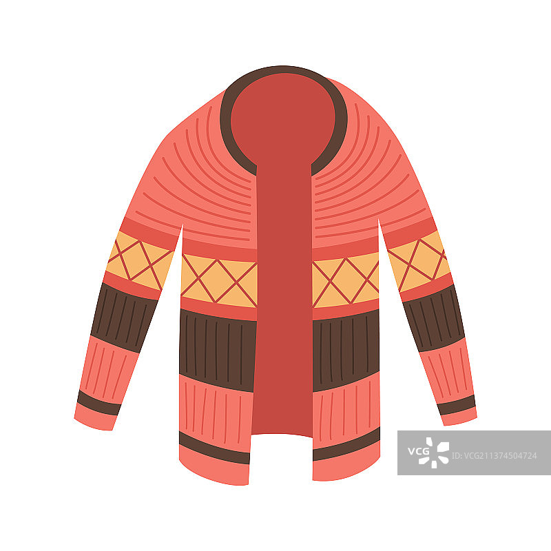 白色背景上的冬季针织服装图片素材