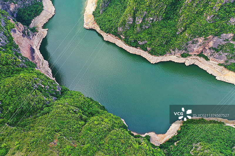 俯瞰龙门峡+重庆市巫山县龙门峡图片素材