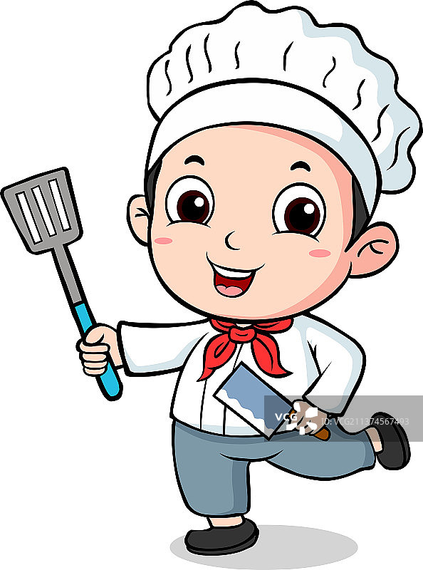 卡通小厨师漫画图片素材