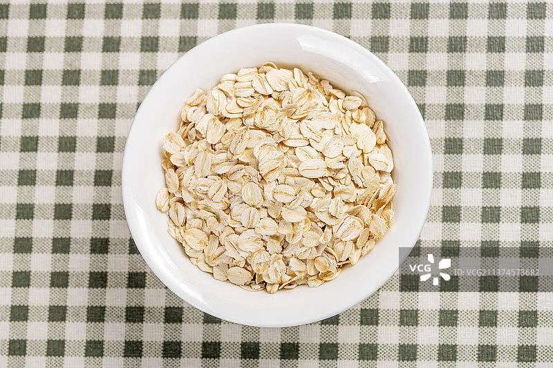 健康食品一碗燕麦片特写图片素材