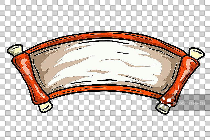 国潮插画元素-卷轴图片素材