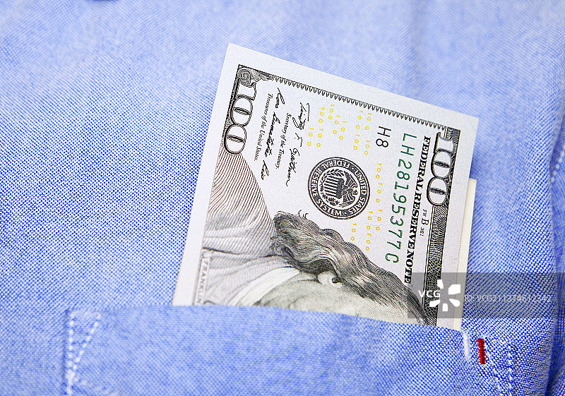 口袋里的美金图片素材
