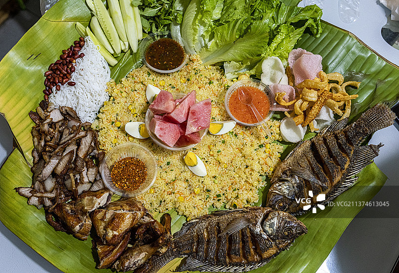 傣味美食-手抓饭图片素材