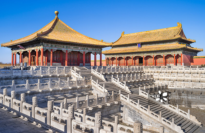 故宫紫禁城保和殿中和殿高清壁纸图片素材