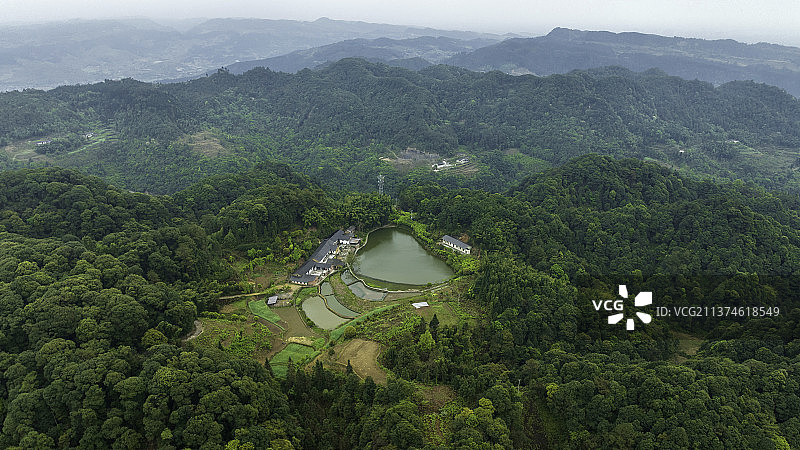 雨后森林公园威远县慈菇塘图片素材