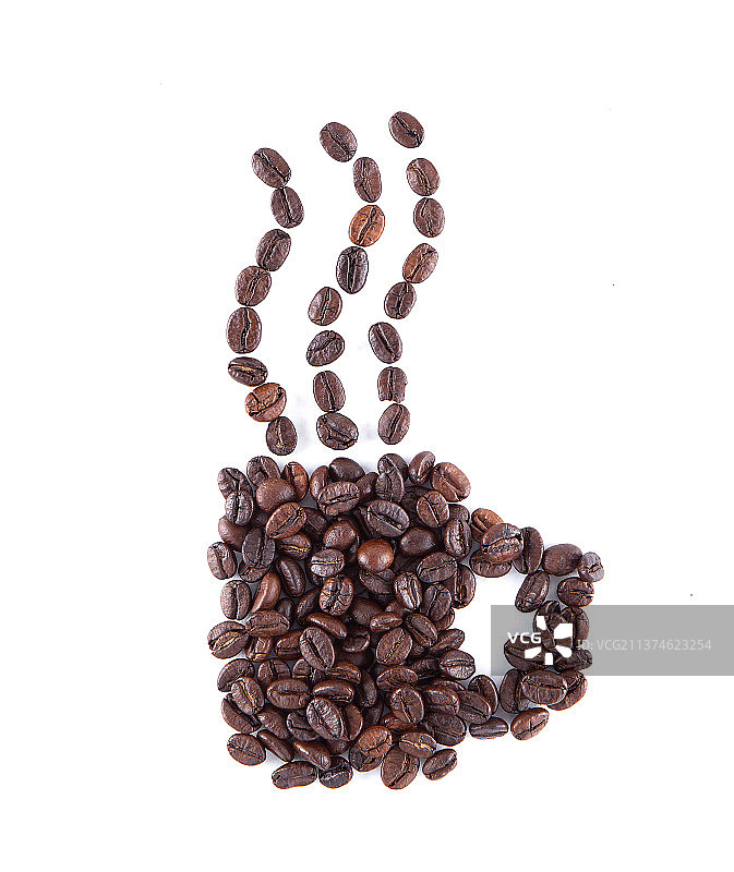 创意咖啡杯,咖啡豆图片素材