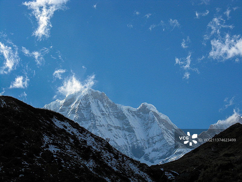 国外徒步旅游：安纳普尔纳大本营小环线（ABC），Annapurna主峰图片素材
