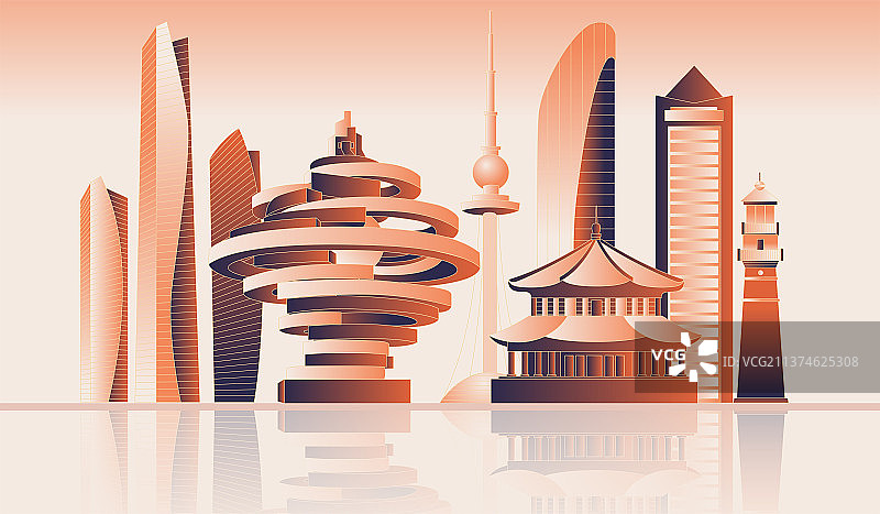 青岛地标建筑图片素材