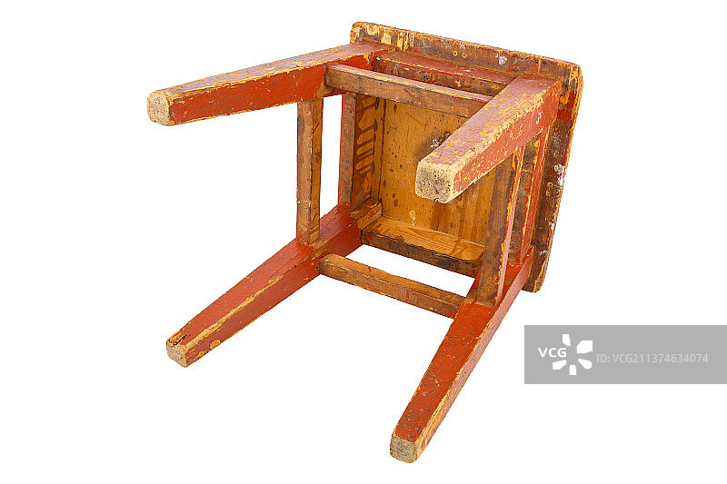 旧木凳棕色掉漆工业风椅子图片素材