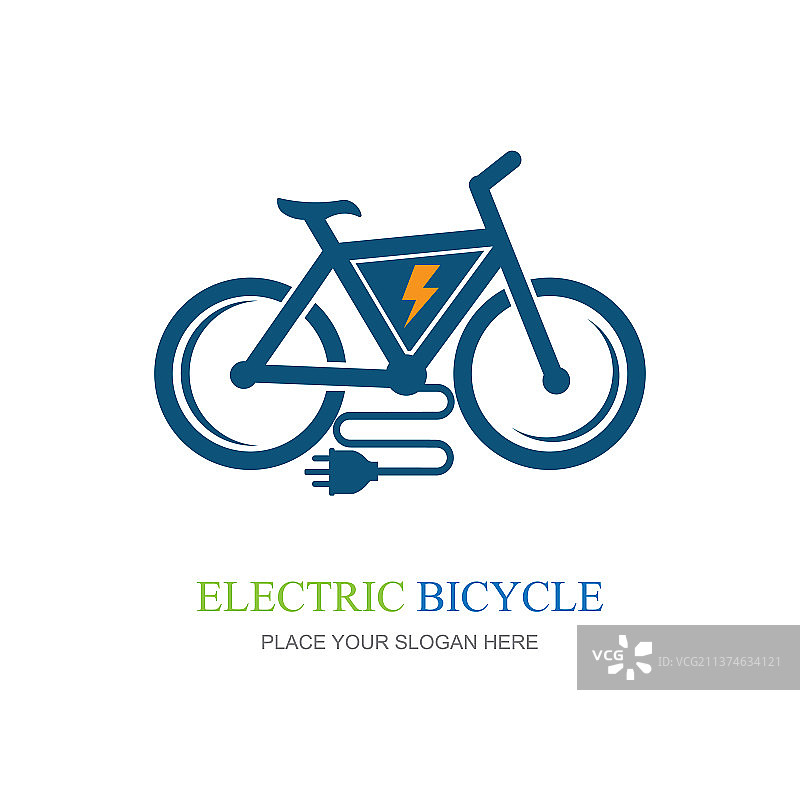 电动自行车图标Logo设计元素图片素材