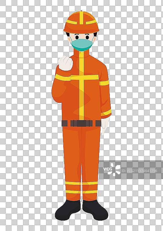 抗疫一线各行业人物插画图片素材