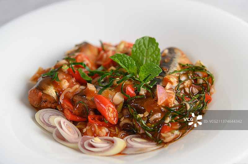 番茄沙丁鱼风味小吃图片素材