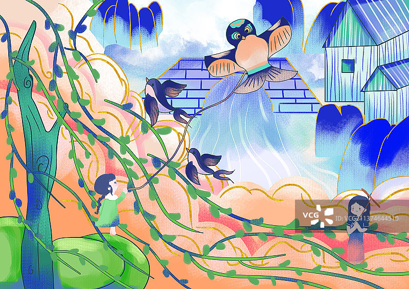 清明节插画图片素材