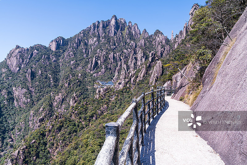 江西上饶三清山南海岸栈道景区风光图片素材