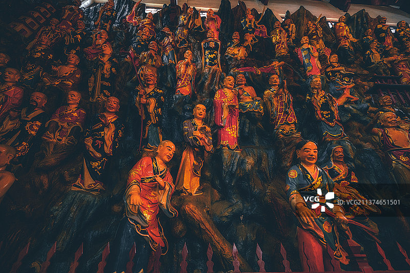 众佛百态+江西省宜春市靖安县宝峰镇宝峰寺图片素材