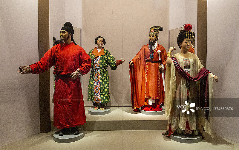 中国国家博物馆“中国古代服饰文化展”：唐朝服饰图片素材