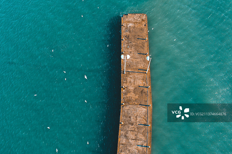 海堤+山东省日照市东港区世帆赛基地图片素材