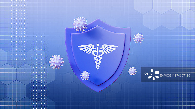 3D医疗元素抗疫主题插画图片素材