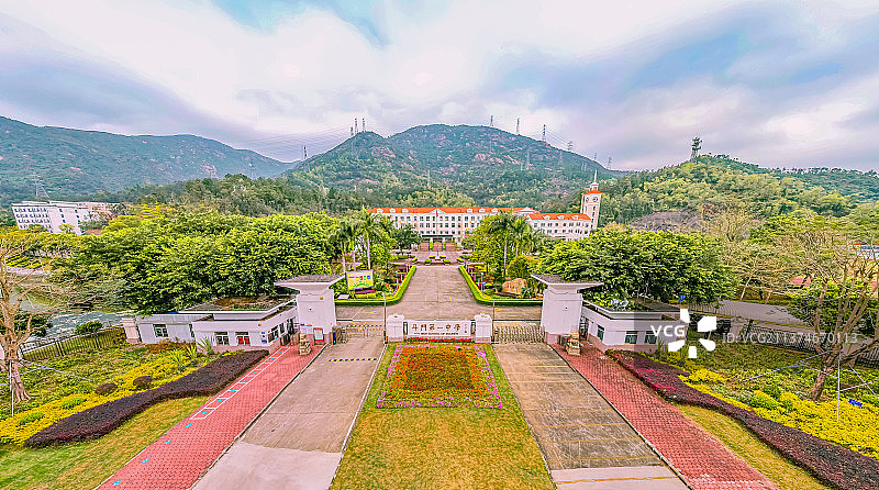 广东 珠海 斗门 斗门区第一中学 斗门一中 高中 母校航拍图片素材