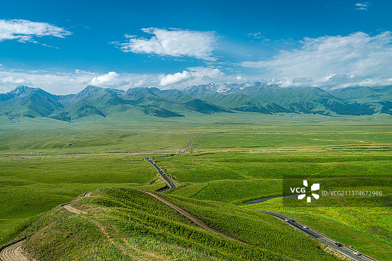 新疆那拉提草原图片素材