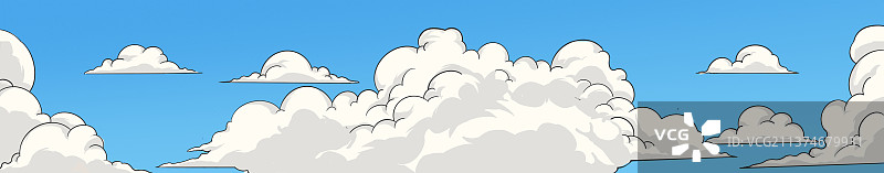 云层插画图片素材