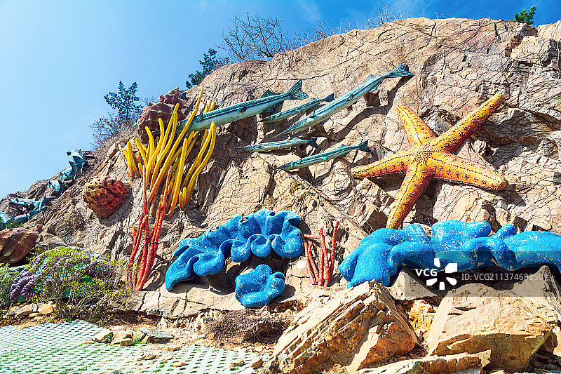 大连海之韵公园，东海公园海底大峡谷图片素材