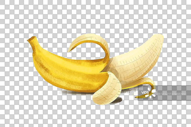 手绘插画蔬果系列香蕉图片素材