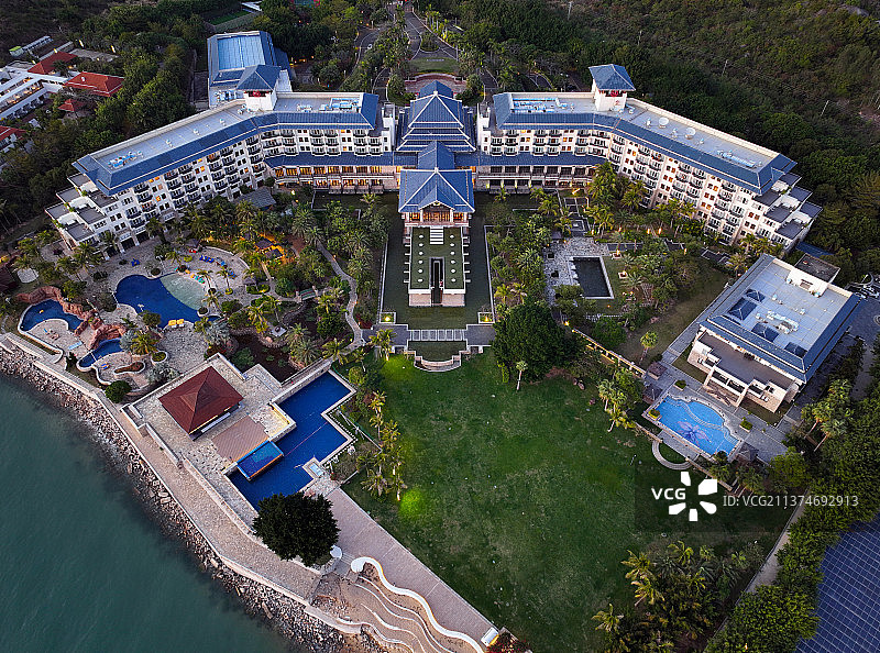 广东省惠州市惠东县巽寮湾金海湾喜来登度假酒店航拍图片素材