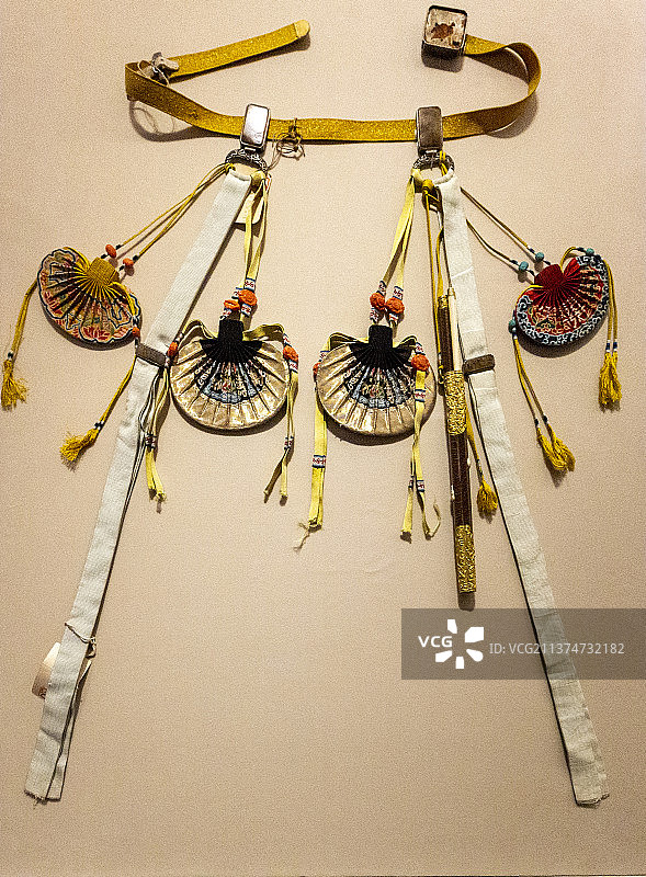 “中国古代服饰文化展”：吉服带（清，中国国家博物馆藏）图片素材