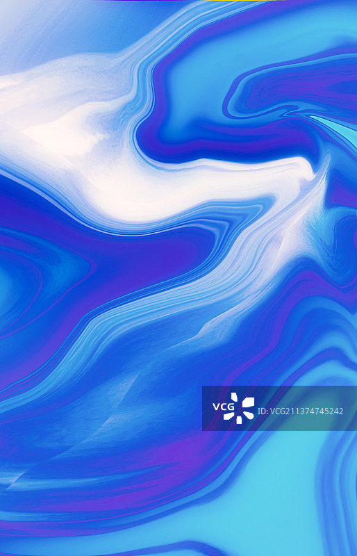蓝色流体图片素材
